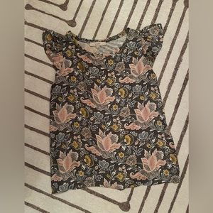 Gray floral top from Loft